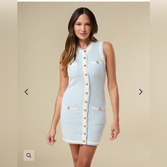 Tweed Knit Mini Dress - Picture 3 of 4